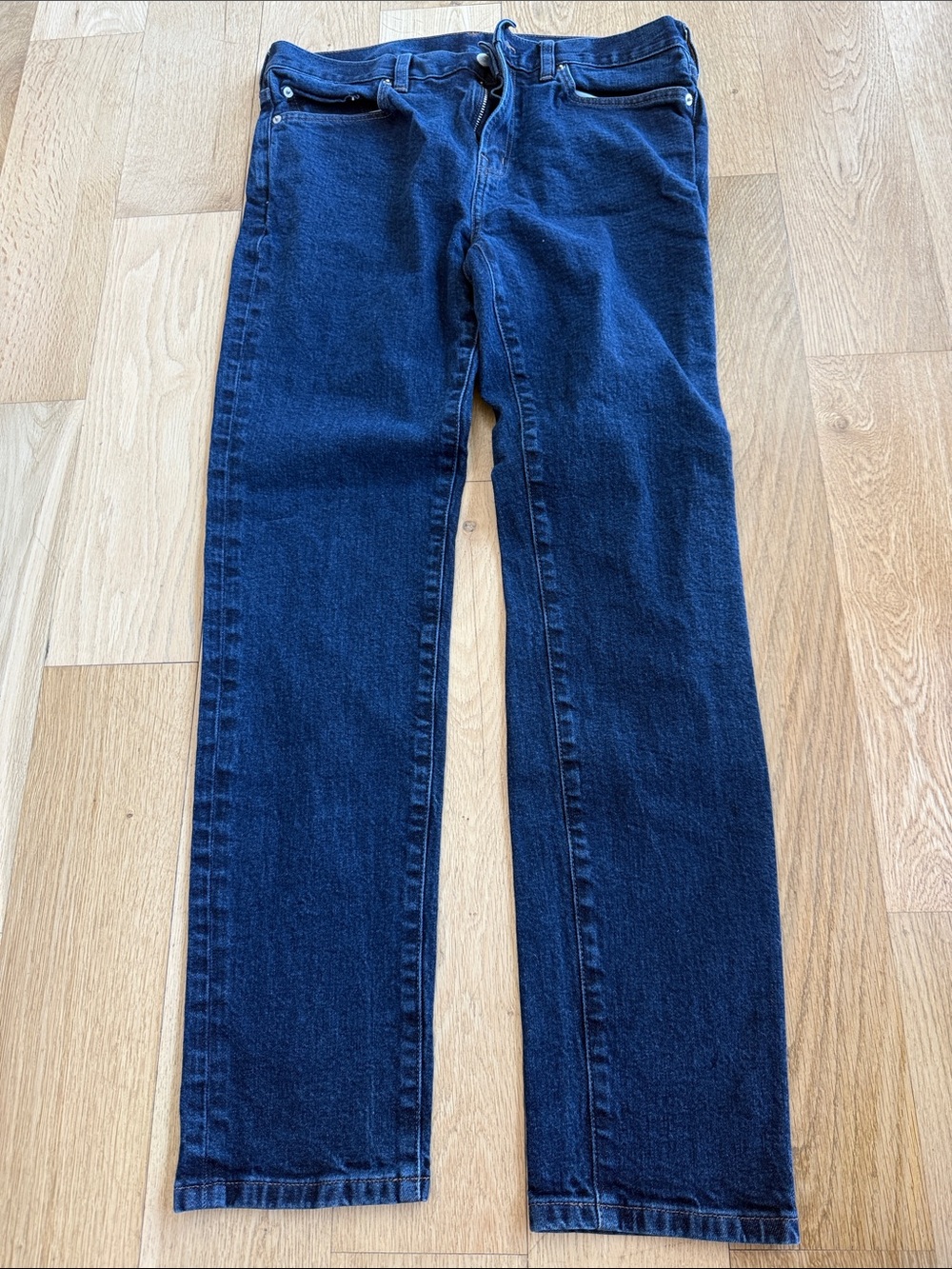 Outerknown Men's Straight Jeans in Dark Blue Denim
